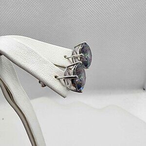 NEW Sterling Silver 925 Multi Color GemStone Studs - Earrings